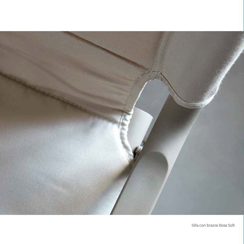 Comprar Silla boss soft blanca tela azul Resol 04527.2X en Pepebar