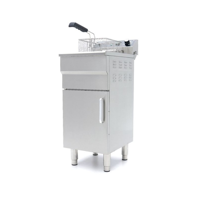 Comprar Freidora 16 litros 1 cesta con grifo de vaciado y soporte 230 V en Pepebar