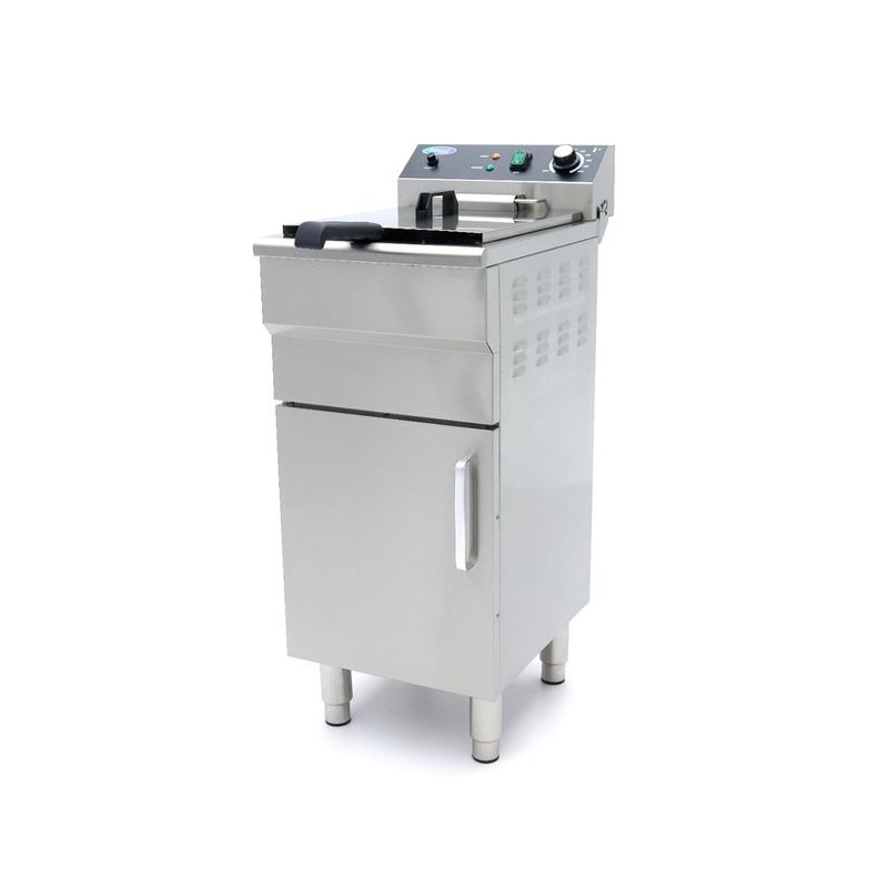 Comprar Freidora 16 litros 1 cesta con grifo de vaciado y soporte 230 V en Pepebar