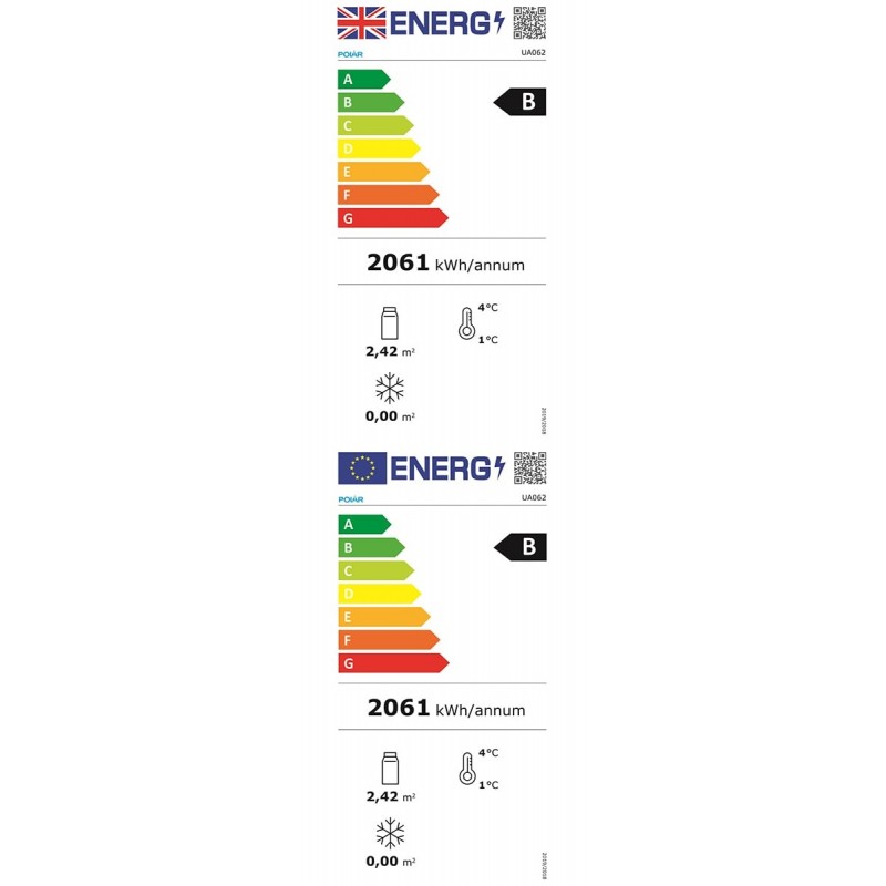 Comprar Vitrina refrigerada pastelera 485 litros Polar UA062 en Pepebar