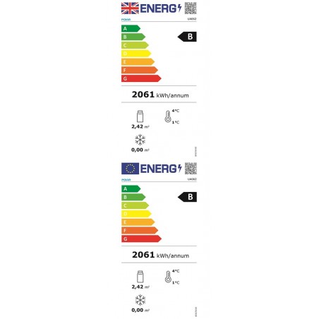 Comprar Vitrina refrigerada pastelera 485 litros Polar UA062 en Pepebar