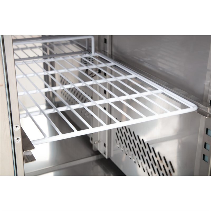 Comprar Mesa de trabajo refrigerada Polar serie U de 2 puertas, 282 L UA047 en Pepebar