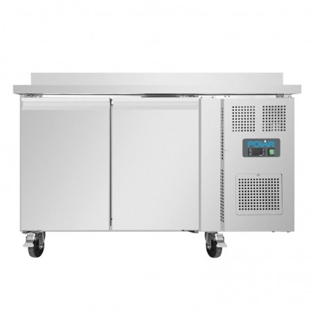 Comprar Mesa de trabajo refrigerada Polar serie U de 2 puertas con peto trasero , 282 L UA064 en Pepebar