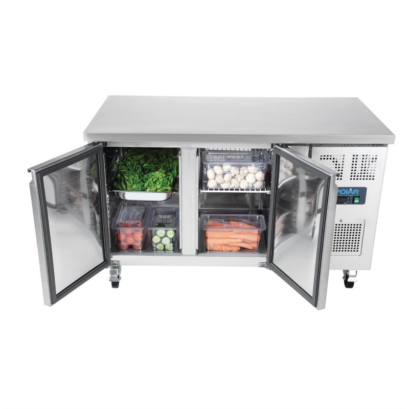 Comprar Mesa de trabajo refrigerada Polar serie U de 2 puertas, 282 L UA047 en Pepebar