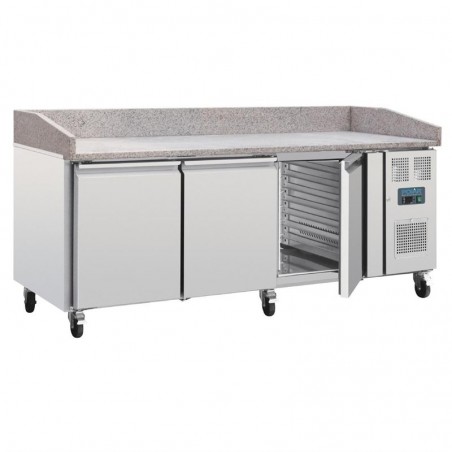 Mesa de trabajo Polar serie U de 3 puertas y encimera de mármol UA082 Comprar Mesa de trabajo Polar serie U de 3 puertas y encimera de mármol UA082 en Pepebar