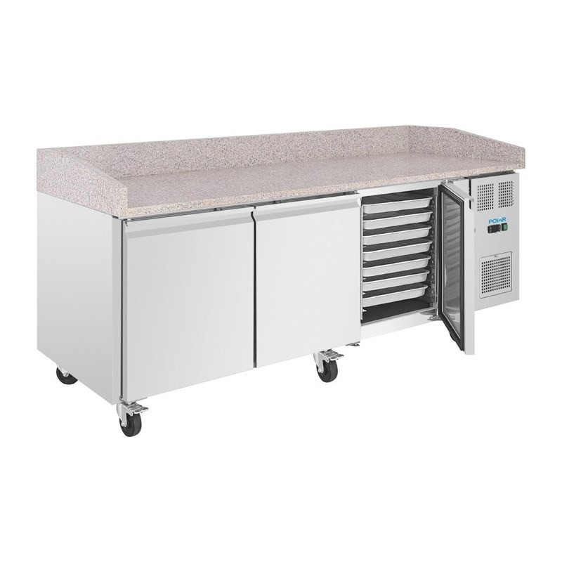 Mesa de trabajo Polar serie U de 3 puertas y encimera de mármol UA082 Comprar Mesa de trabajo Polar serie U de 3 puertas y encimera de mármol UA082 en Pepebar