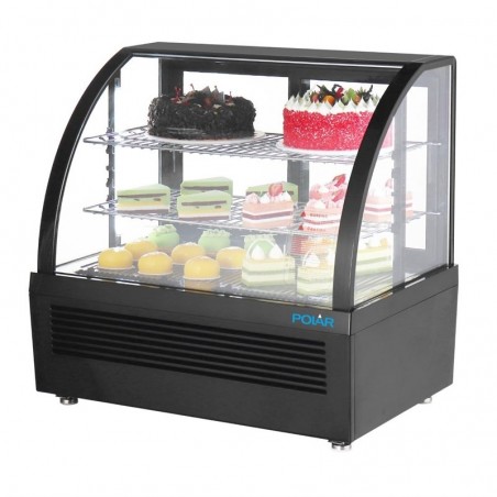 Comprar Vitrina sobremostrador refrigerada Polar Serie C, color negro, 100 litros CU363 en Pepebar
