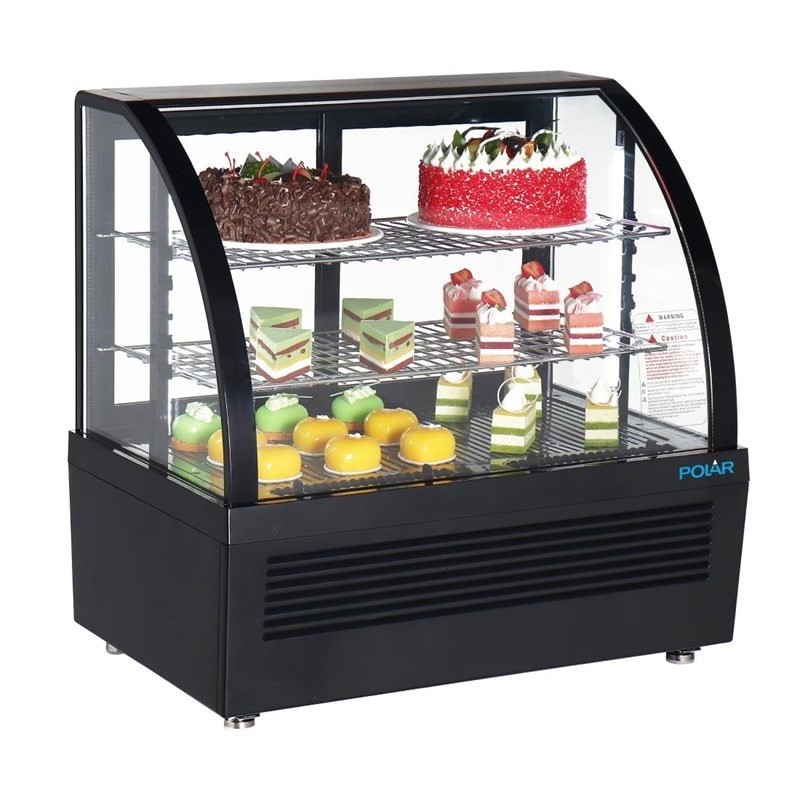 Comprar Vitrina sobremostrador refrigerada Polar Serie C, color negro, 100 litros CU363 en Pepebar
