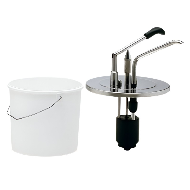 Comprar Dosificador de salsas curvo con cubo de 3 litros STICA03 en Pepebar