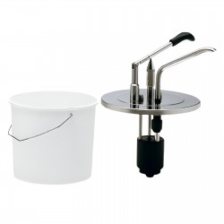 Tapa dosificador palanca marca cubo 10 litros Hovicon EM-EDU-10 - Catálogo Dispensadores y dosificadores de salsa