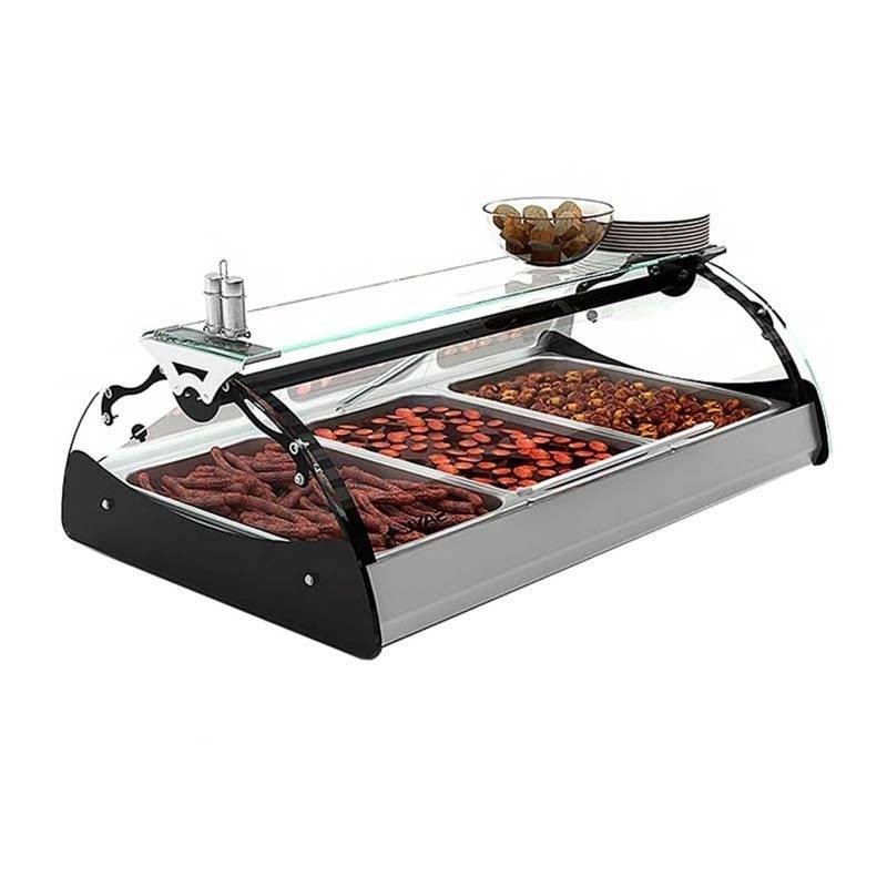 Comprar Vitrina de bar al baño maría Maxiself 3 GN1/1 Sayl CMX3E en Pepebar