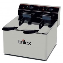 Freidora eléctrica profesional 5+5 litros 2 cestas EVO55