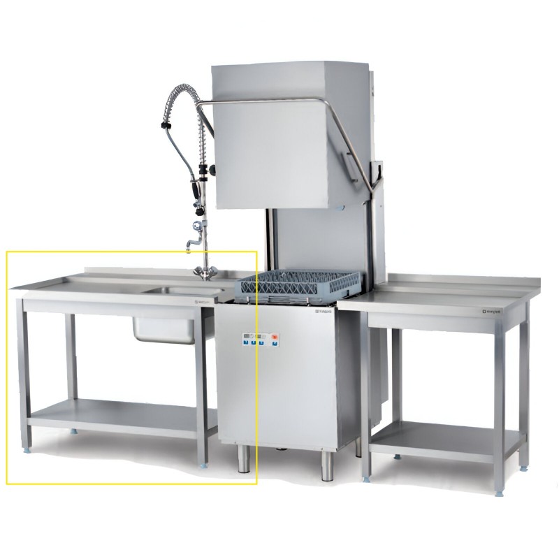 Mesa de carga Dcha, con cuba izquierda y estante Stalgast 984717120S Comprar Mesa de carga Dcha, con cuba izquierda y estante Stalgast 984717120S en Pepebar