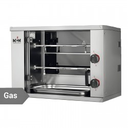 Asador de pollos a gas de 2 espadas 6 pollos MN2G - Catálogo Asador de pollos