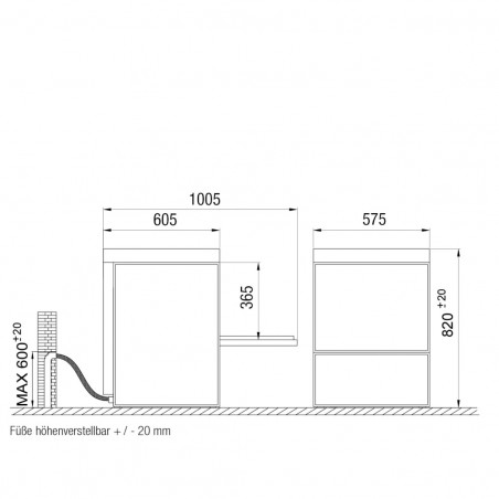 Comprar Lavavasos industrial digital isy tech 46-11D 50x50 Con bomba de drenaje Colged en Pepebar