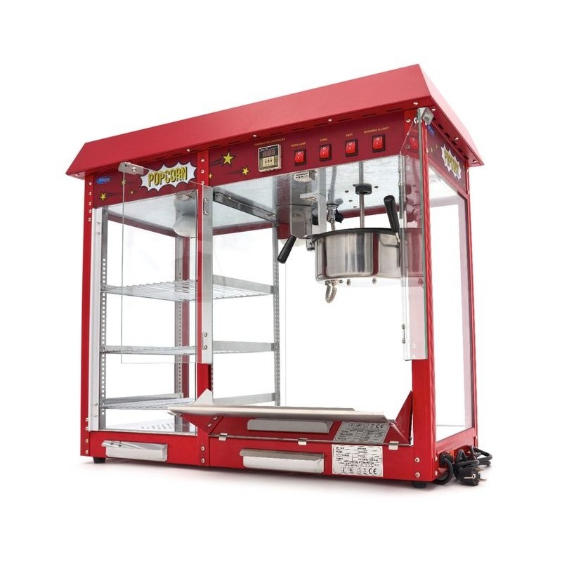 Comprar Máquina de palomitas 150gr con vitrina de calentamiento en Pepebar