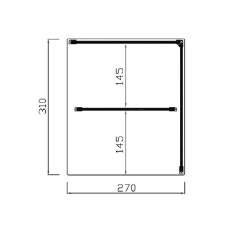 Comprar Vitrina neutra cristal recto 2 niveles INOX VGVRL100INOX en Pepebar
