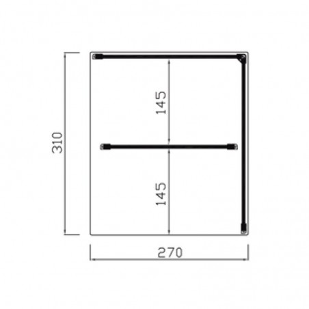 Comprar Vitrina neutra cristal recto 2 niveles INOX VGVRL100INOX en Pepebar