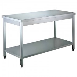 Mesa con estante inferior inox 60x60 Fimar GDATS66
