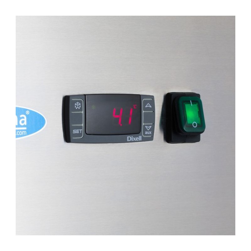 Comprar Frigorífico 1200 litros 6 estantes ajustables 2/1 gn con ruedas y estantes en Pepebar