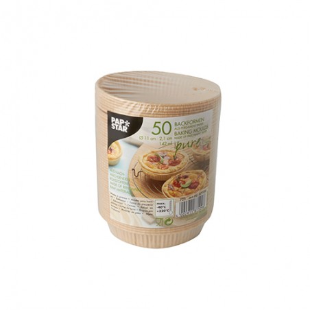 Comprar 50 Cajitas para hornear 142 ml Ø 11 cm · 2,1 cm en Pepebar