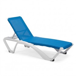 Tumbona Marina club blanca y azul Resol 03970