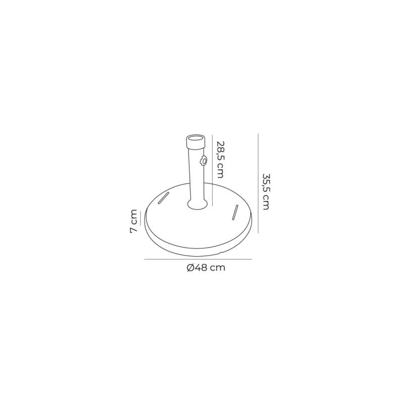 Comprar Base de cemento para sombrilla Conva TH22 en Pepebar