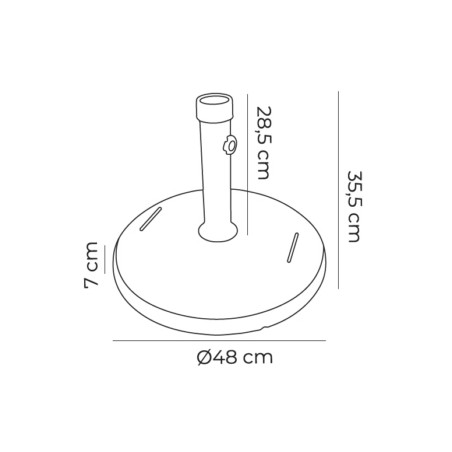 Comprar Base de cemento para sombrilla Conva TH22 en Pepebar