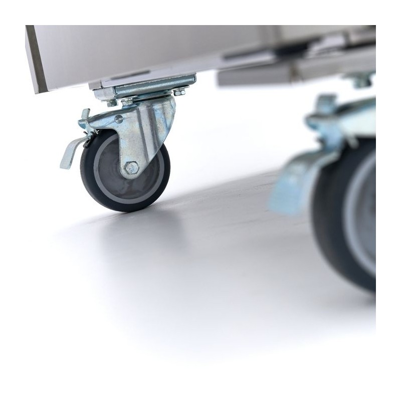 Comprar Armario refrigerado 600L 3 Estantes Ajustables 2/1 GN inox sobre Ruedas en Pepebar