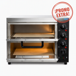 Horno de pizza con 2 cámaras para 2 pizzas de diámetro 40cm MA000011