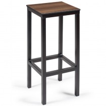Taburete Mónaco Plus Acero Pintado Deco Madera Wengué 4571 - Pepebar Taburete Mónaco Plus Acero Pintado Deco Madera Wengué 4571 - Catálogo Estilo industrial