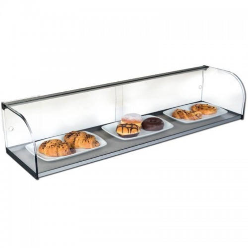 Comprar Vitrina expositora neutra con cristal curvo y puertas correderas 1212 mm NCP-120 en Pepebar