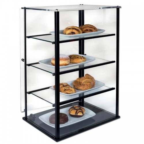 Vitrina neutra expositora 3 estantes Expo Black-1 varias medidas con y sin luz VG Comprar Vitrina neutra expositora 3 estantes Expo Black-1 varias medidas con y sin luz VG en Pepebar