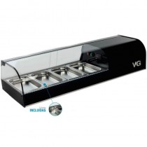 Vitrina expositora con cubetas y decoración total en color negro F-BLACK - Pepebar Vitrina expositora con cubetas y decoración total en color negro F-BLACK - Catálogo Vitrinas refrigeradas