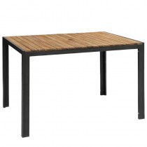 Mesa rectangular Bolero de acero y madera acacia 1200x800mm - Pepebar Mesa rectangular Bolero de acero y madera acacia 1200x800mm - Catálogo Mesas hostelería