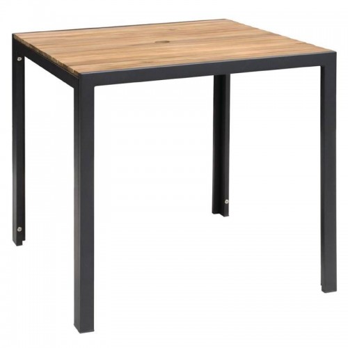 Comprar Mesa cuadrada Bolero de acero y madera acacia 800x800 en Pepebar