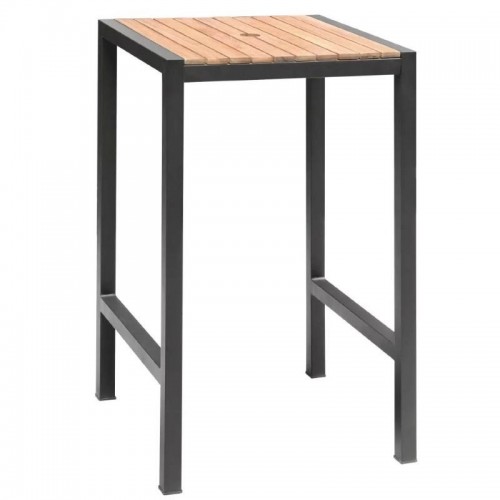 Comprar Mesa cuadrada Bolero de acero y madera acacia 600x600 en Pepebar