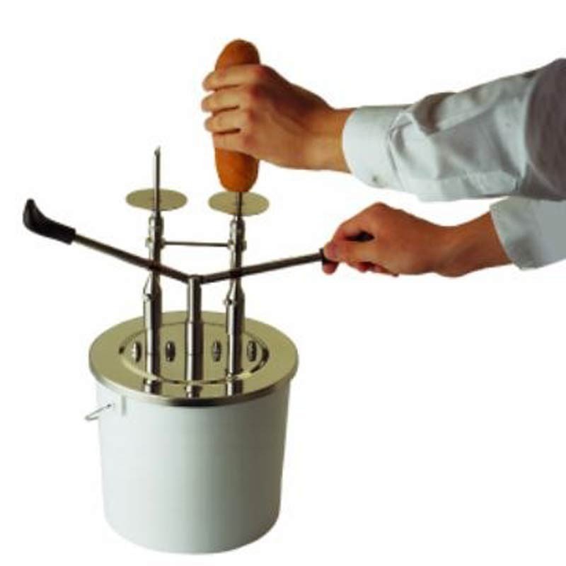 Dosificador chocolates y cremas cilíndrico con doble inyección y cubo de 3 litros Comprar Dosificador chocolates y cremas cilíndrico con doble inyección y cubo de 3 litros en Pepebar