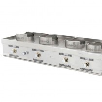Base encimera wok profesional 4 fuegos 200x75x41cm W-400