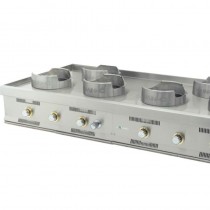 Base encimera wok profesional 5 fuegos 250x75x41cm W-500