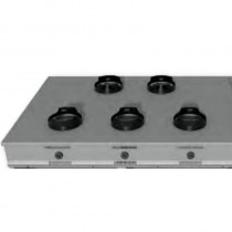 Base encimera wok económico 5 fuegos 250x70x41cm W-500-ECO