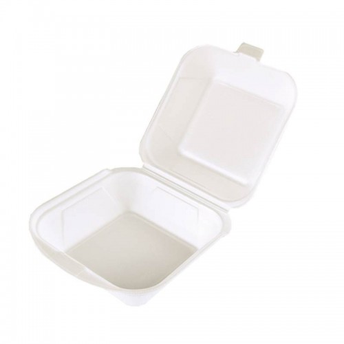 Comprar 100 Envases para hamburguesas con tapa-bisagra 7,5 cm x 12 cm x 12 cm en Pepebar