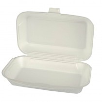 100 Envases universal con tapa-bisagra 1800 ml 7,5 cm x 24 cm x 13,3 cm