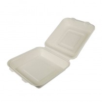 25 Envases para comida de caña de azúcar 8 cm x 25,5 cm x 25,5 cm