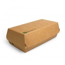 25 Envase grandes para bocadillos de cartón de fibra fresca7,5 cm x 10,7 cm x 22 cm