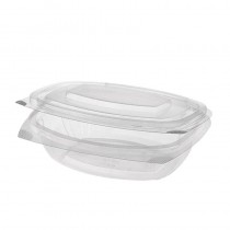 50 Recipientes transparentes con tapa bisagra 500 ml 6,4 cm x 16,1 cm x 13,2 cm
