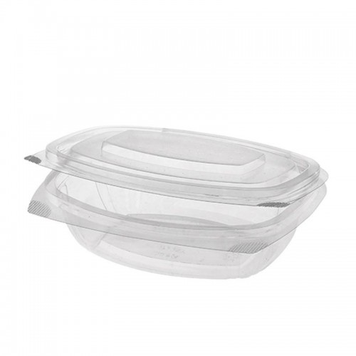 Comprar 50 Recipientes transparentes con tapa bisagra 500 ml 6,4 cm x 16,1 cm x 13,2 cm en Pepebar