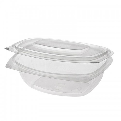 Comprar 50 Recipientes transparentes con tapa bisagra 375 ml 4,8 cm x 16,1 cm x 13,2 cm en Pepebar