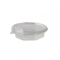 50 Recipientes transparentes con tapa octagonales 250 ml 2,8 cm x 11 cm x 11 cm - Pepebar 50 Recipientes transparentes con tapa octagonales 250 ml 2,8 cm x 11 cm x 11 cm