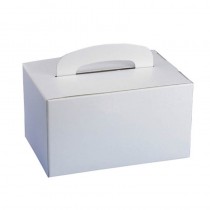 20 Cajas de cartón cuadradas con asa para tartas 12,5 cm x 15,5 cm x 22,5 cm